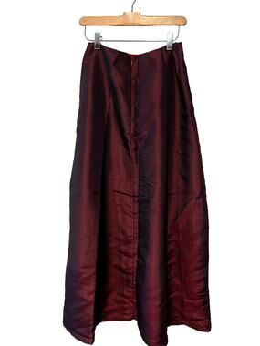 Vintage Y2K XScape High waisted Taffeta Maxi Ball skirt Merlot